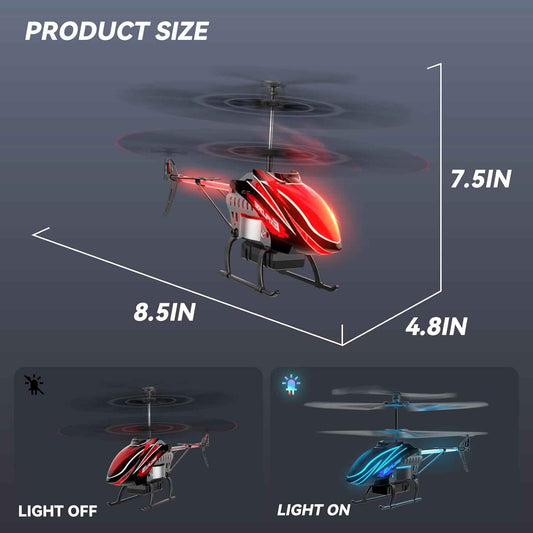 BUSSGO RC Helicopter, Remote Control Helicopter for Kids with 30Mins Flight(2 Batteries), 7+1 LED Light Modes, Altitude Hold, RC Toys for Boys Girls
