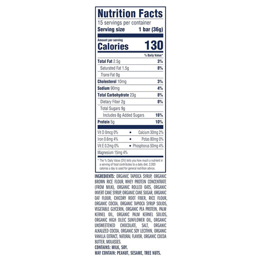 Zbar Protein Chocolate Chip Crispy Snack Bars 15 Pack Non-GMO Gluten Free 5g Protein