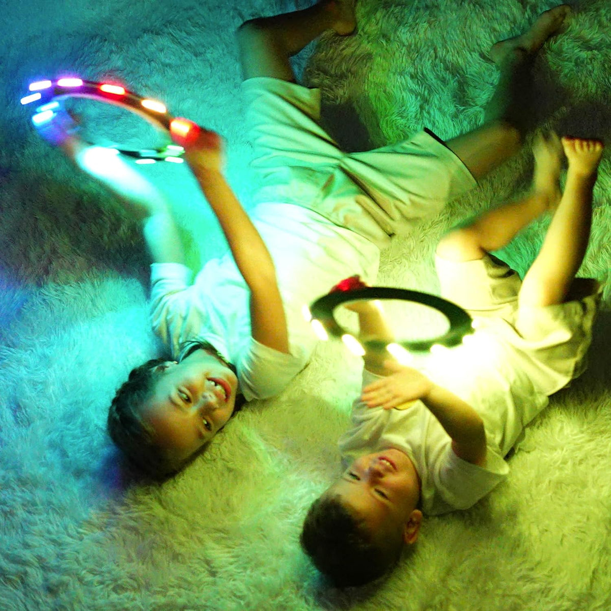 TOSY Flying Ring - 36 RGB Multicolor or 12 Monocolor LEDs, Super Bright, Lost Mode, Auto Light Up, Christmas Stocking Stuffers Gift for Kid/Teen/Boy/Girl, Safe, Waterproof, Pool/Beach/Camping Toy