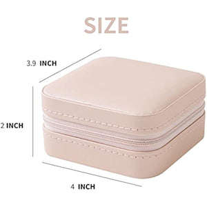 keLofoN small pink jewelry case with mirror travel gift for girls women