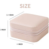 KElofoN Travel jewelry case Travel jewelry box Travel Jewelry Organizer Small box Gift for Girls Women with Mirror(Pink)