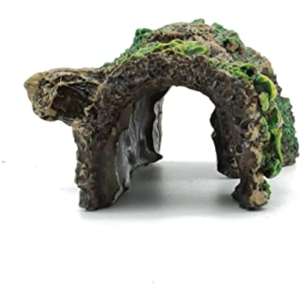 JIH Aquarium Decorations Resin Hollow Tree Trunk Ornament, Bettas House Cave Wood House Decor for Fish Tank (HS-SP207)