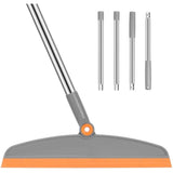 54 inch adjustable multifunction silicone floor squeegee broom for bathroom kitchen tile pet hair cleaning