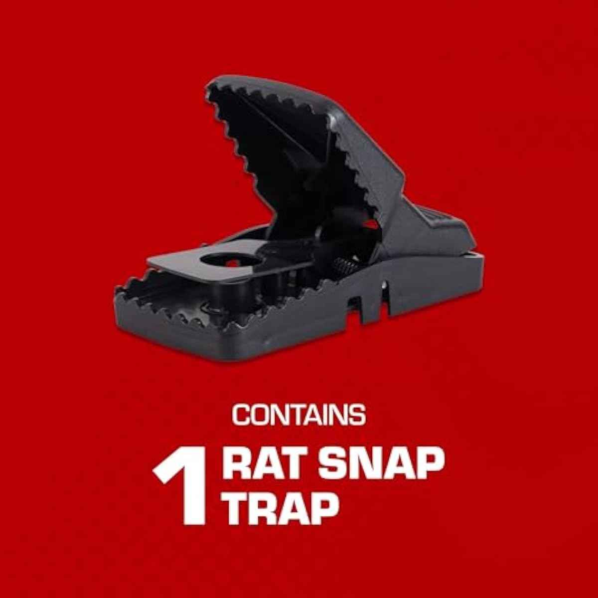 Tomcat Rat Snap Trap, 1 Rat Size Trap - Reusable - Effectively Kill Rats - Ideal for Home and Farm Use