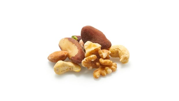 Yupik raw mix nuts, 1 lb, natural mixed nuts with almonds, walnuts, pistachios, cashews, and Brazil nuts, healthy snack, brown