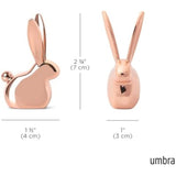 Umbra Anigram Bunny Ring Holder in Copper Finish, Small, Compact, Modern Animal Shape