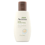 aveeno daily moisturizing body wash for sensitive skin + prebiotic oat, gentle on dry skin, 2 fl. oz travel size