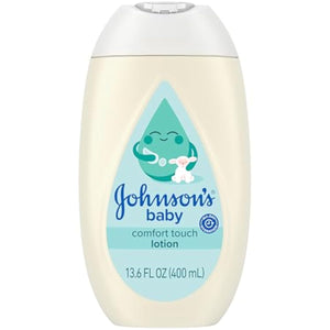 johnsons baby comfort touch newborn baby face body lotion, 13.6 fl oz, hypoallergenic, paraben-free, new baby essentials