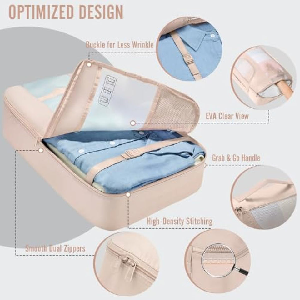 vekens 8-set packing cubes for beach vacation cruise ship travel essentials suitcase organizer bags
