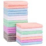 Orighty microfiber coral fleece baby washcloths, 24-pack, 7''x9'', super soft and absorbent for newborns and infants.