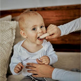 Moonkie Baby Finger Toothbrush Tongue Oral Cleaner Kit for 3 Months +, 3 Pcs, Blush/Pale Mauve/Blush Soft Touch Design