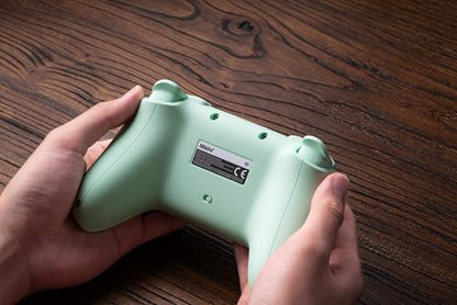 8bitdo ultimate 2c wireless controller for windows pc and android with 1000hz polling rate, hall effect joysticks and triggers, and remappable l4/r4 bumpers in green