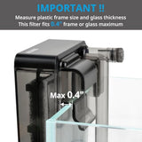 Nicrew Quiet Aquarium HOB Filter for Up to 5 Gallon Aquariums, Adjustable Flow, 42 GPH, 3W