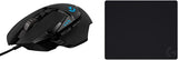 Logitech G502 Hero High Performance Wired Gaming Mouse with Hero 25K Sensor, RGB, Adjustable Weights, 11 Programmable Buttons - Black