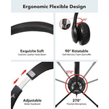 usb headset with noise cancelling microphone for pc laptop headphones black