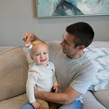 Dr. Brown's Soft and Safe Baby Brush + Comb for gentle hair care and cradle cap prevention, soft bristles, durable wood