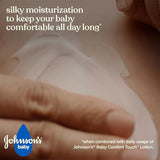 johnsons baby comfort touch newborn baby face body lotion, 13.6 fl oz, hypoallergenic, paraben-free, new baby essentials
