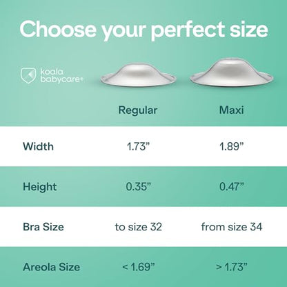 Koala Babycare original sterling silver nipple shields for breastfeeding newborns soothe sore nipples