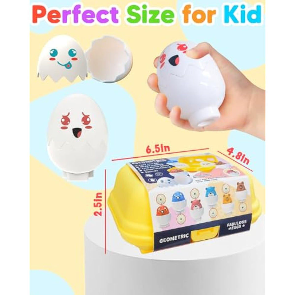 Easter egg toys for toddlers 1-3, prefilled with matching sensory toys and gifts for 3-year-old girls and boys