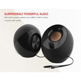 creative pebble 2.0 usb-powered desktop speakers with far-field drivers and passive radiators for pcs and laptops in black