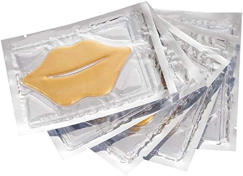 10 pairs collagen crystal eye mask, 10 pcs collagen crystal lip mask, anti-aging, gold, set