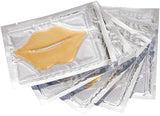 10 pairs collagen crystal eye mask, 10 pcs collagen crystal lip mask, anti-aging, gold, set