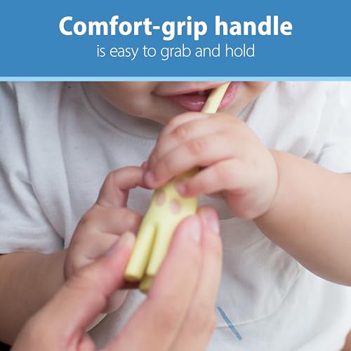Dr. Brown's Infant-to-Toddler Toothbrush, BPA-Free, Soft Bristles, Ages 0-3, Giraffe Design