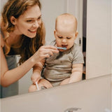 Moonkie Baby Finger Toothbrush Tongue Oral Cleaner Kit for 3 Months +, 3 Pcs, Blush/Pale Mauve/Blush Soft Touch Design