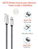 Teeind USB Type C Cable Fast Charging, Tpc001 5 Pack(6Ft 3A) Braided C Charger Cables Compatible with Samsung S10e/note 9/s10/s9/s8 Plus/A80/A50/A20