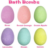 Jofan 6 Pack Easter Bubble Bath Bombs with Easter Squishy Toys Inside for Kids Girls Boys Easter Basket Stuffers Gifts