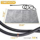 texsens cat heating pad heated pet bed dog mat with chew resistant cord and removable soft cover for outdoor cat houses