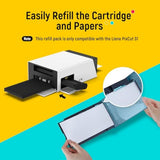 Liene Sticker Paper & Cartridge (Enhanced Adhesion Version) - Includes 2 Ink Cartridge Refills & 72 Sheets of 4x7" Printable Sticker Paper, Dye Sublimation, Compatible Only with Liene PixCut S1