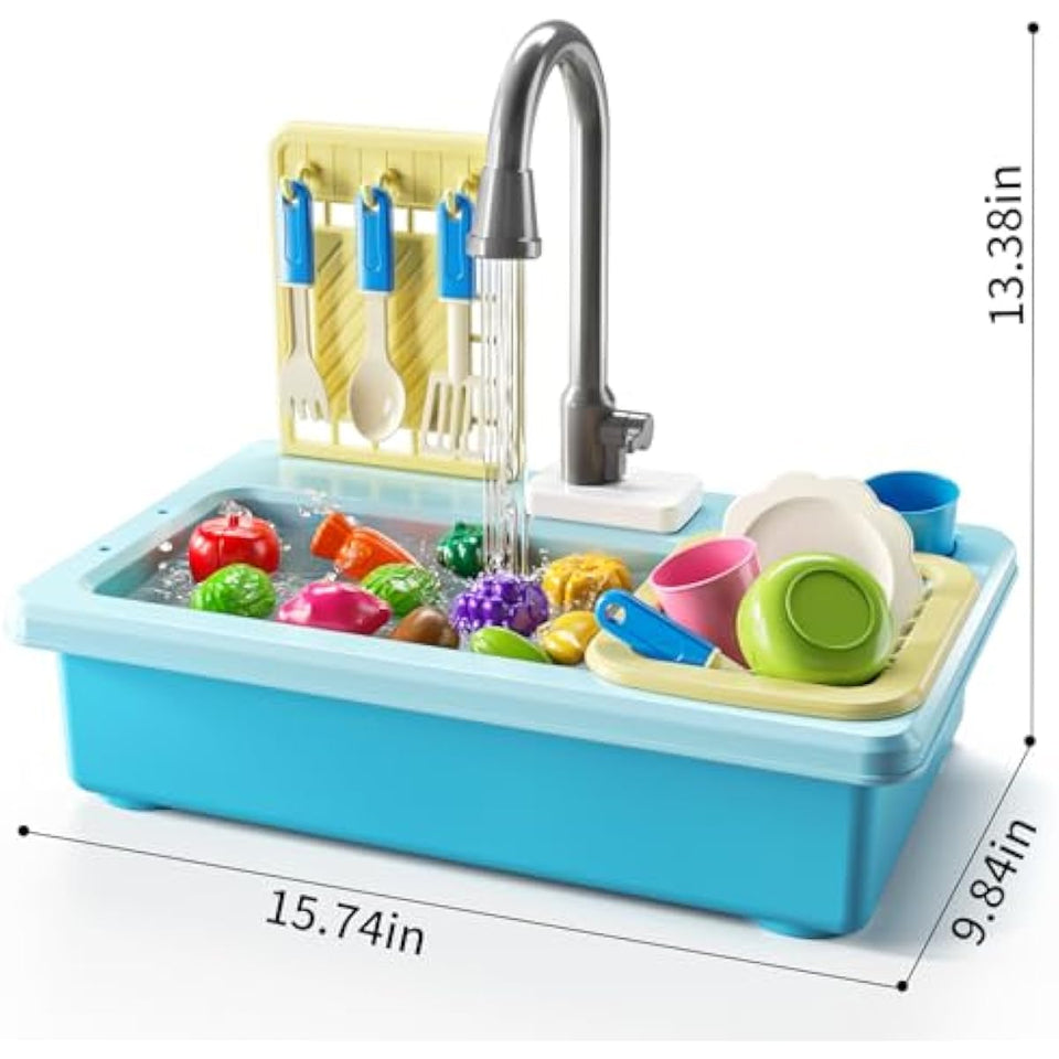 play kitchen sink toys for kids 3-7 years old with color changing kitchen accessories
