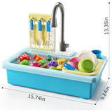 play kitchen sink toys for kids 3-7 years old with color changing kitchen accessories
