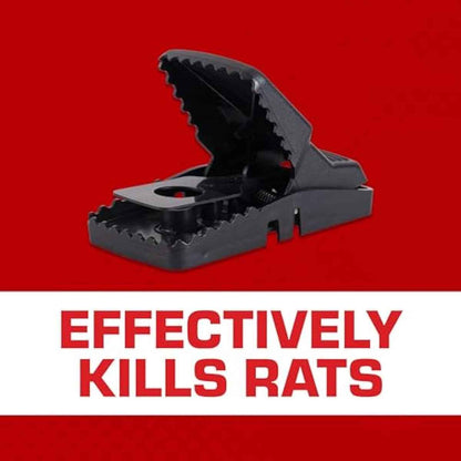 Tomcat Rat Snap Trap, 1 Rat Size Trap - Reusable - Effectively Kill Rats - Ideal for Home and Farm Use