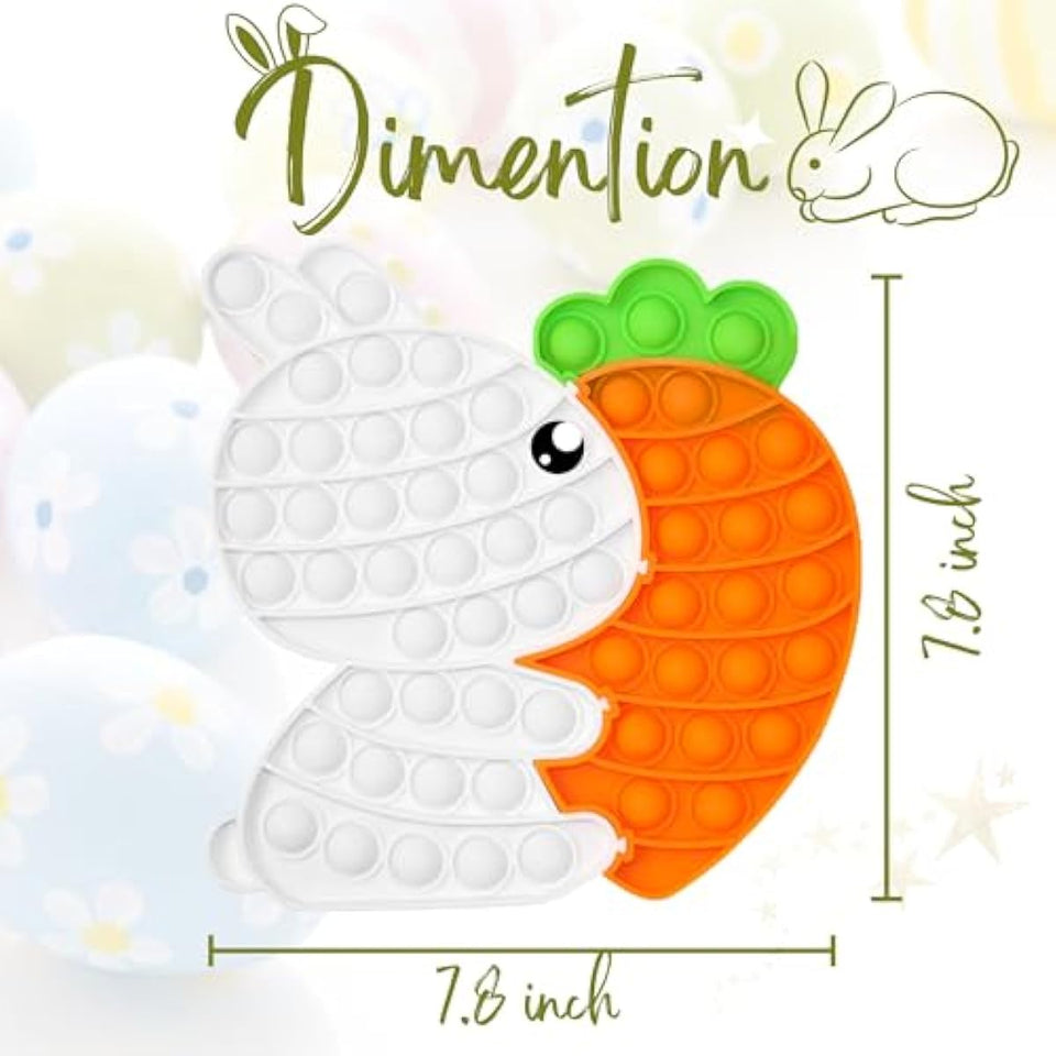 easter bunny poppers bunny carrot pop bubble fidget sensory toys puzzle popper for kids toddler gift