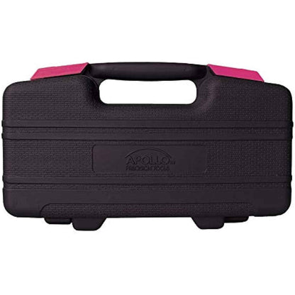 Apollo Tools Original 39-Piece General Household Tool Set, Pink Toolbox Storage Case