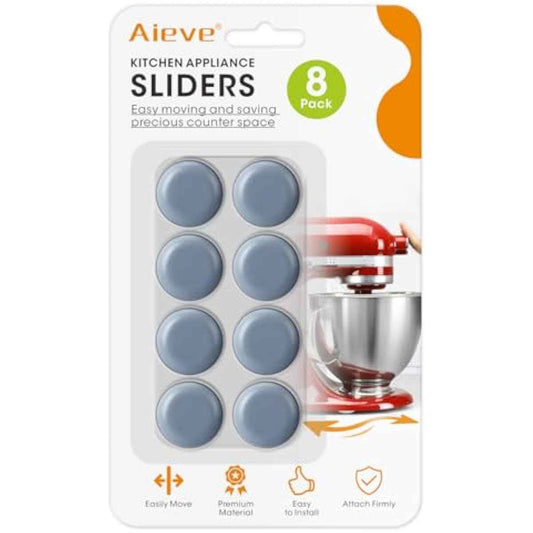 Aieve Appliance Sliders, 8 Pcs Small Appliance Slider for Countertop, Self Adhesive Home Finds Caster Wheels Rollers, Kitchen Must Have Gadgets for Stand Mixers, Coffee Makers, Air Fryers