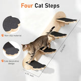xiaz cat wall hammock mounted bed with 4 climbing steps for indoor cats up to 30lbs