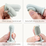 Moonkie Baby Finger Toothbrush Tongue Oral Cleaner Kit for 3 Months +, 3 Pcs, Blush/Pale Mauve/Blush Soft Touch Design