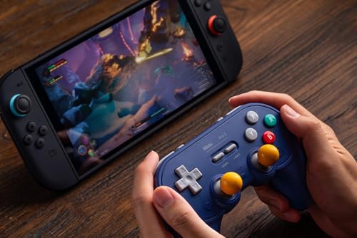 8Bitdo Pro 3 Bluetooth Controller for Switch/Switch 2 with TMR Joysticks, Swappable ABXY Buttons, and Charging Dock