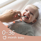 Moonkie Baby Finger Toothbrush Tongue Oral Cleaner Kit for 3 Months +, 3 Pcs, Blush/Pale Mauve/Blush Soft Touch Design