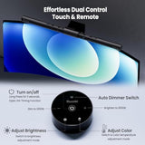 Quntis computer monitor lamp for eye caring with auto-dimming and touch control