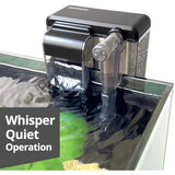 Nicrew Quiet Aquarium HOB Filter for Up to 5 Gallon Aquariums, Adjustable Flow, 42 GPH, 3W