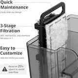 Nicrew Quiet Aquarium HOB Filter for Up to 5 Gallon Aquariums, Adjustable Flow, 42 GPH, 3W
