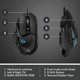 Logitech G502 Hero High Performance Wired Gaming Mouse with Hero 25K Sensor, RGB, Adjustable Weights, 11 Programmable Buttons - Black
