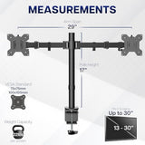 vivo dual monitor desk mount heavy duty fully adjustable steel stand black