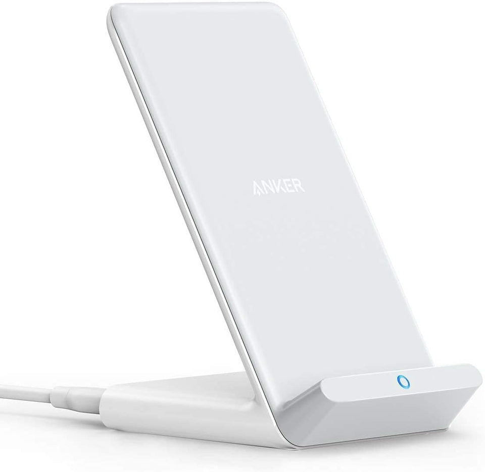 Anker 313 Wireless Charger (Stand), Qi-Certified for iPhone 17/17/17 Pro/17 Pro Max/15/14/13, 10W Fast-Charging Galaxy S23 S22 S21(No AC Adapter) - Rayz Mart