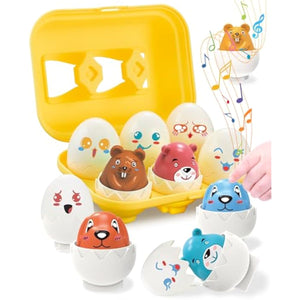 Easter egg toys for toddlers 1-3, prefilled with matching sensory toys and gifts for 3-year-old girls and boys