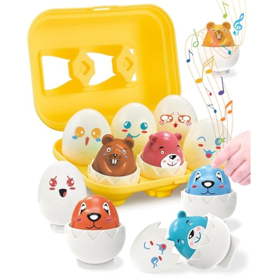 Easter egg toys for toddlers 1-3, prefilled with matching sensory toys and gifts for 3-year-old girls and boys